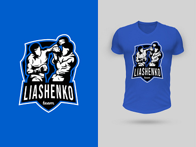 LIASHENKO TEAM | MASCOT LOGO boxer boxers boxing fight fighting identity illustration jersey design logo design logo designer logo mark mascot logo mockup design modern logo sport logo sports sports branding sports logo symbol vector