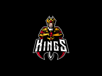 KINGS | MASCOT LOGO branding crown esport esports esports logo gaming identity illustration king logo kings kingsman logo logo design mascot mascot logo sport club sword team logo vector warior