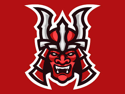 SAMURAI MASCOT LOGO angry art branding designer e sport esport graphic design icon japan japanese logo logotype mark mascot samurai sport sport logo sports logo team