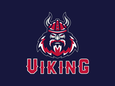 VIKING LOGO MASCOT bearded brand branding design esport esports helmet logo man mascot power scandinavian sport team vector viking vikings warrior weapon wild