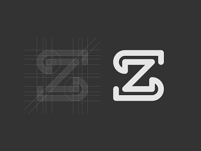 ZS branding digital flat font idenity identity design letter mark logo logo design logo grid mark minimal monogram monogram letter mark symbol typogaphy vector vector icon web web design