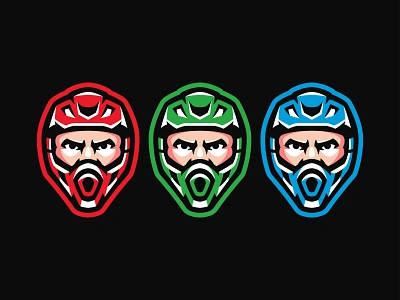 MOUNTINE BIKE RIDER badge bicycle bike biker brand esport extreme gaming helm helmet identity illustration mascot logo motocross mountain mountain bike riders sport sports branding vector