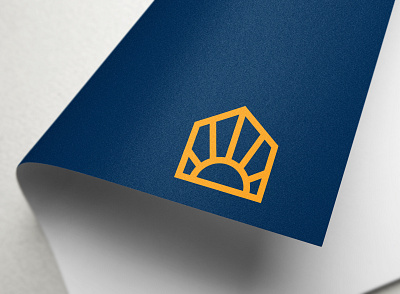 SUN + HOUSE badge branding home home logo house house logo icons illustration logo logomark minimalist mockup mockup design modern logo sun sun logo typography ui ukraine web