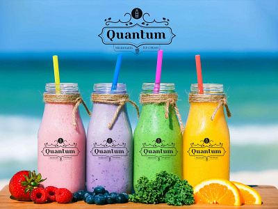 Quantum milkshake Logo Design