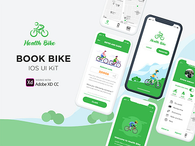 Health Bike IOS UI Kit ui ui ux design uidesign ux desgin ux design