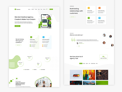 Agency Homepage Mockup Design mockup ui ui ux design uidesign ux desgin ux design webdesign