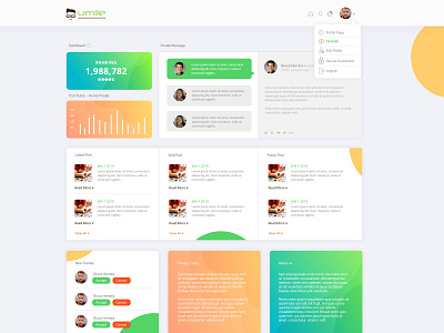 Umiie Dashboard Design 2018 illustration ui ux ui ux design uidesign