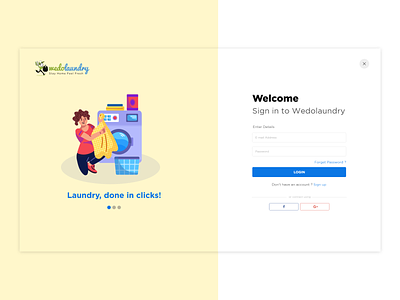 Simple and Attractive login page design shot
