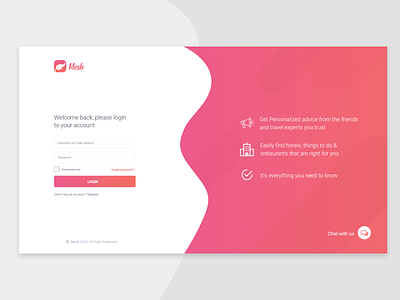 Mesh Login page Design