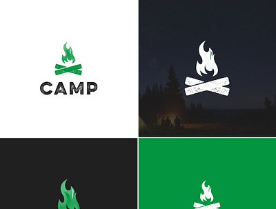 Camp Logo branding graphic design illustration logo minimal simple typography vector