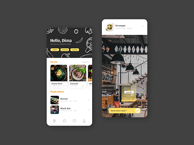Table booking application app booking design mobile app mobile app design mobile design mobile ui restaurant restaurant app restaurants ui
