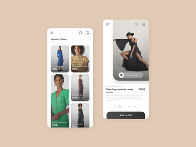 Clothing Store Application app app design application clothes design mobile app design mobile design mobile ui shop shopping shopping app women
