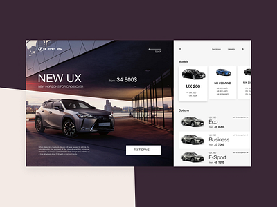 Lexus website concept car concept lexus models web webdesign website