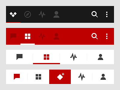 Action bar vs tab bar actions android icons ios navigation tabs