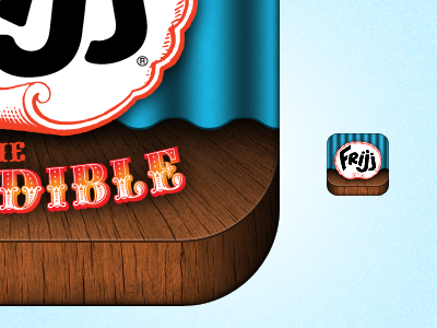 Frijj Incredible - App Icon Detail circus curtain icon ios stage wood