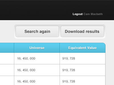 Data tool UI