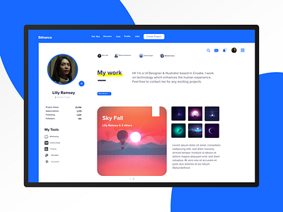 Behance Web Redesign adobexd app behance branding concept design logo redesign sketchapp uidesign uiux web xd