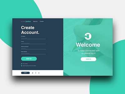 Crowdjustice Landing Page Design