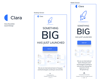 Clara Newsletter Designs adobexd app branding case study concept concepts design illustration launch newsletter redesign sketch uiux