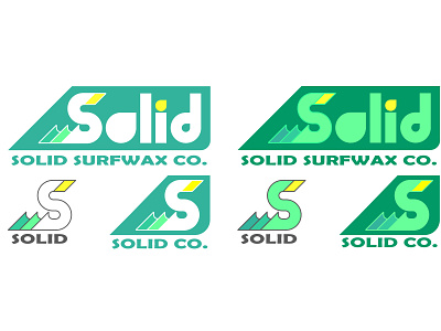 Solid Surfwax Co. logos branding design logo sport surf vector