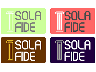 Sola Fide bible design illustration logo theology typography vector