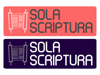 Sola Scriptura bible design illustration logo theology vector