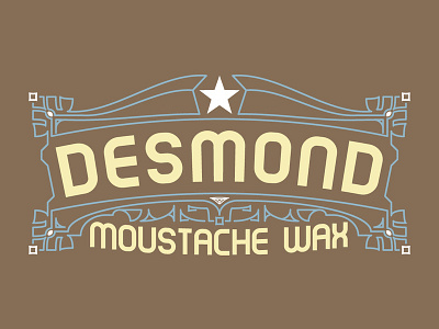Desmond Moustache Wax logo branding design desmond logo moustache typography vector wax