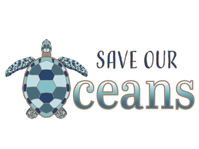 Save Our Oceans blue environmental fish graphicdesign illustration oceans plastics sea seaturtle turtle vector