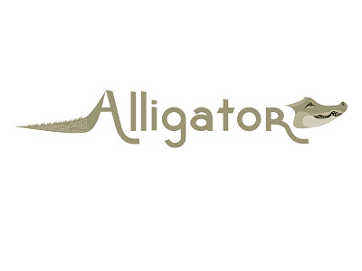 Alligator alligator children gator graphic tail teeth typography vector