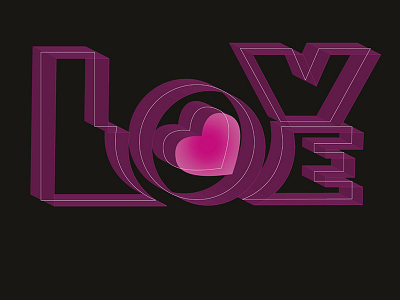 Love graphic design heart lettering love pink red typography vector wordart