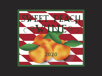 Sweet Peach Wine adobeillustator aiga aigaupstateny albany branding fruit graphicdesign hudson valley illustration peaches typography vector wine wine label design winery