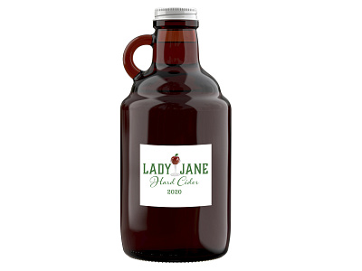 Lady Jane Growler adobe illustrator aiga aigaupstatenewyork beer label design graphic design hard cider illustration illustrator label design logo logo design product label design typography vector wine label design winery