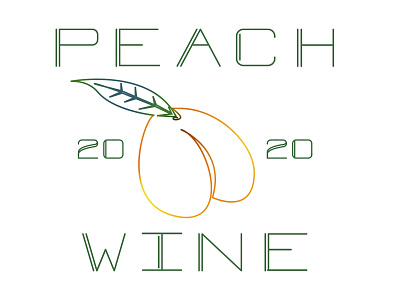 Peach Wine adobe illustrator aiga aiga upstate new york branding clean gradient graphicdesign illustration labeldesign lettering lineart logo peaches simple typography design vector wine industry wine label design