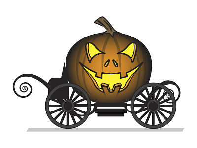 Traveling Jack adobe illustrator aiga aigaupstatenewyork coach graphicdesign halloween illustration pumpkin scary vector wagon