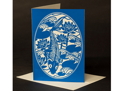 Koi Letterpress Card