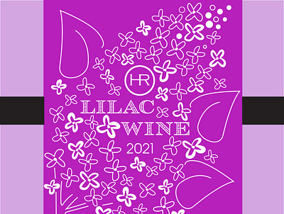 HR Lilac Wine Label albanynewyork graphicdesign illustration illustrator labeldesign lilacs productlabel purple vector wineindustry