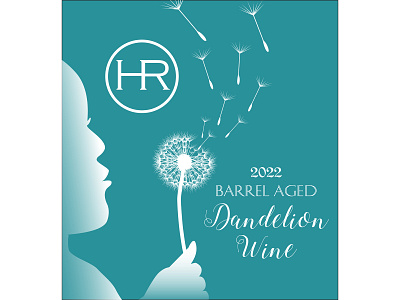 Barrel Aged Dandelion Wine albany branding dandelion graphic design illustration illustrator label design vector wine label