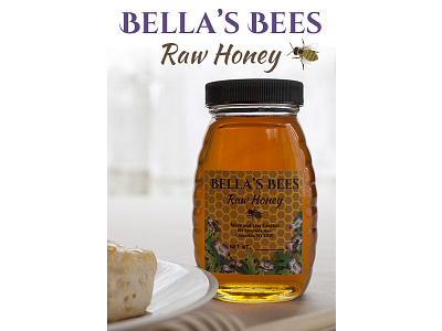 Bella's Bees Product Poster albany branding graphic design labeling packagedesign