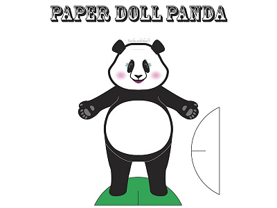 Paper Doll Panda children art illustration toys