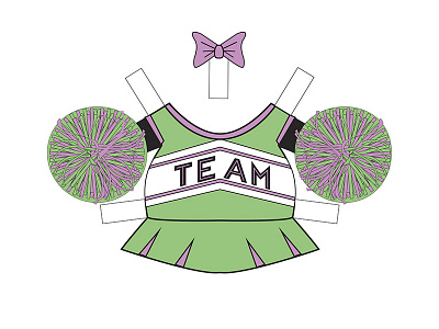 Cheerleader children graphic design toys