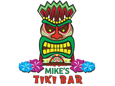 Mike's Tiki Bar bar branding graphic design hawaiian new restaurant tiki tshirt design