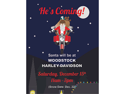 Woodstock Harley-Davidson Christmas christmas graphic design harley davidson holiday motorbike woodstock