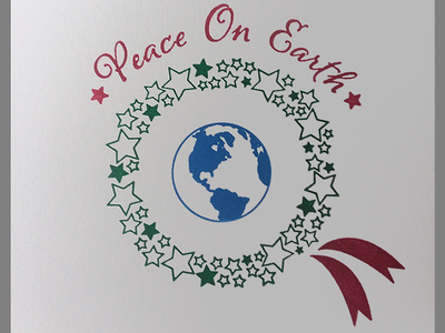 Holiday Christmas Letterpress Card graphic design holiday letterpress printing