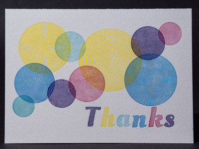 Letterpress Thank You Card graphic design greeting cards letterpress printing printing press typography