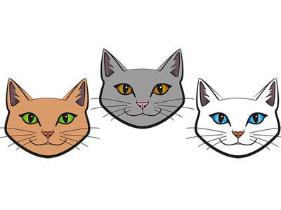 Kitty, Kitty, Kitty! cats children illustration kitty pets sticker art stickermule vector art vector artwork