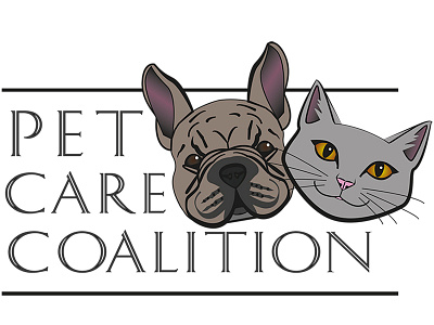 Low Cost Spay & Neuter Clinic Logo cat art dog art french bulldog graphic graphic design logo pet business