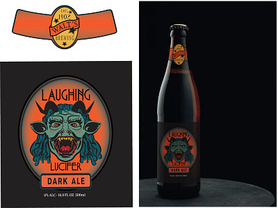 Laughing Lucifer Beer Labels albany alcohol beer beer art beer branding beer label blood branding design graphic design horror art illustration labels monster packaging product vampires