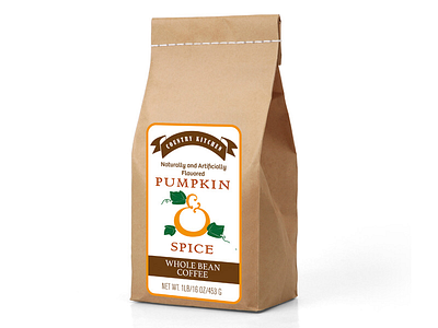 Pumpkin & Spice Coffee ampersand coffee flavored coffee graphicdesign label mock up packaging product pumpkin