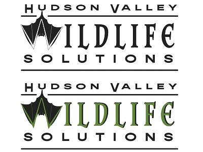 Logo Solution #4 adobeillustator animals bats branding graphicdesign hudsonvalley logotype pestcontrol wildlifemanagement