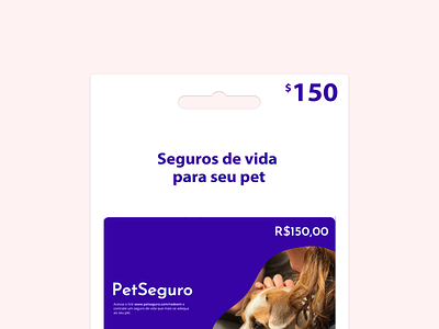 Card - PetSeguro branding colors design minimal purple